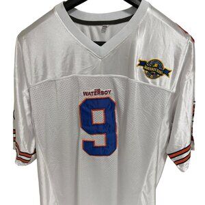 Bobby Boucher #9 The Waterboy Football Jersey Adam Sandler White Size XXL